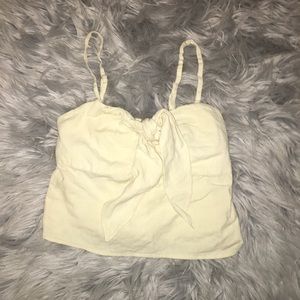 Yellow tie, crop top